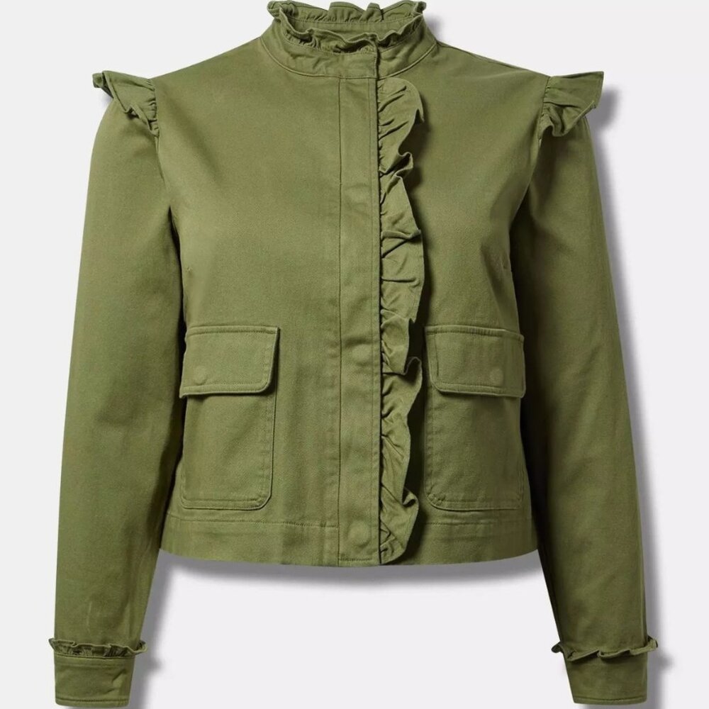Torrid jacket - Torrid coat - 3 3X 22/24 green military jacket - fall jacket NWT